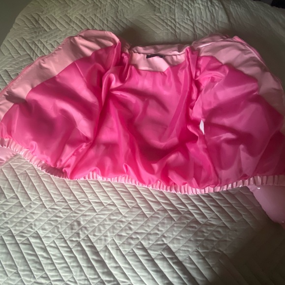 Light Pink Shiny Puffer Jacket - Picture 2 of 3